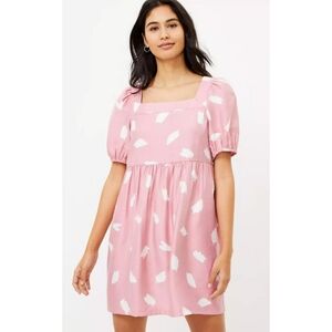 LOFT Blush and White Floral Blouse